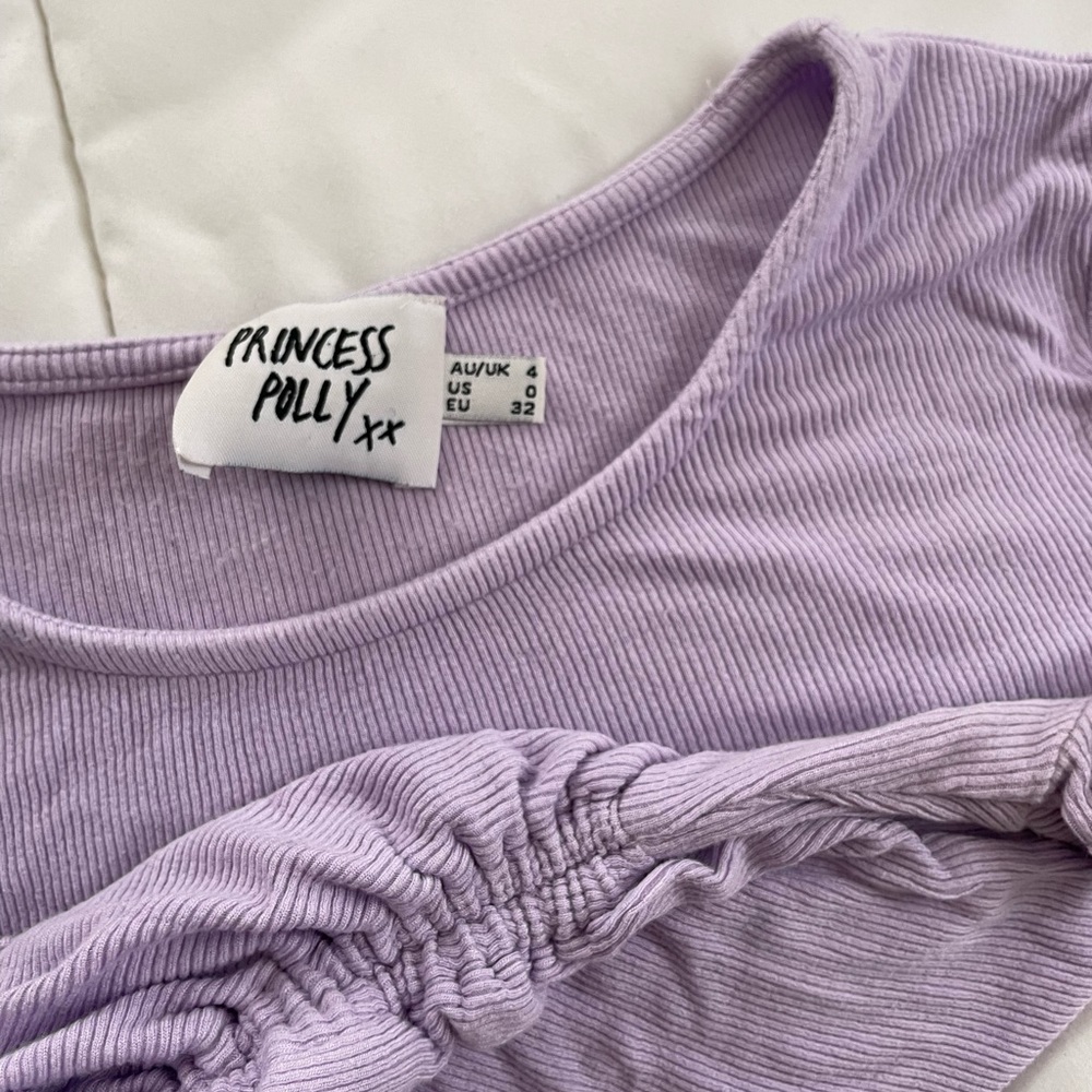 Princess Polly Purple Ruched Top - Picture 2 of 2